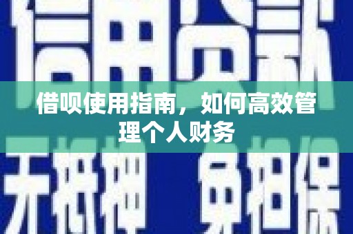 峰峰矿区借呗使用指南，如何高效管理个人财务