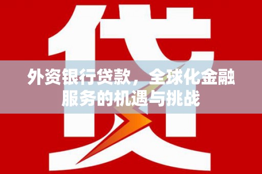 峰峰矿区外资银行贷款，全球化金融服务的机遇与挑战