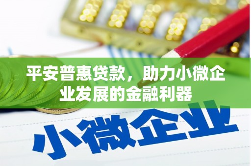 峰峰矿区平安普惠贷款，助力小微企业发展的金融利器