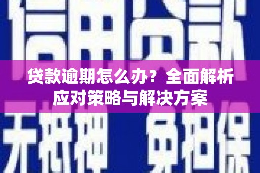 峰峰矿区贷款逾期怎么办？全面解析应对策略与解决方案