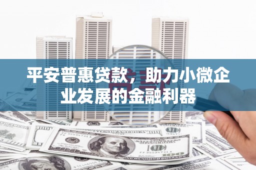 峰峰矿区平安普惠贷款，助力小微企业发展的金融利器