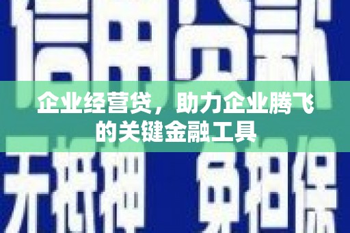 峰峰矿区企业经营贷，助力企业腾飞的关键金融工具