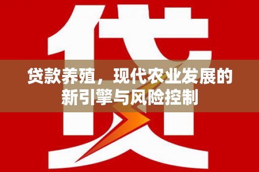 峰峰矿区贷款养殖，现代农业发展的新引擎与风险控制