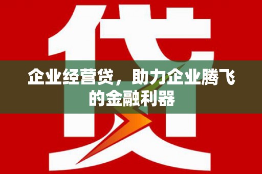 峰峰矿区企业经营贷，助力企业腾飞的金融利器