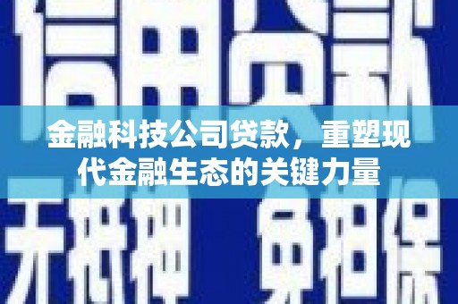 峰峰矿区金融科技公司贷款，重塑现代金融生态的关键力量