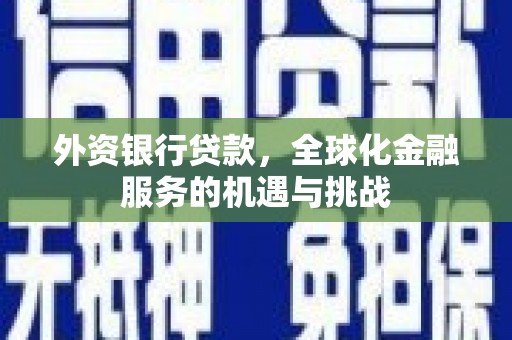 峰峰矿区外资银行贷款，全球化金融服务的机遇与挑战